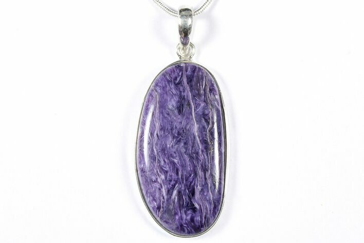 Siberian Charoite Pendant (Necklace) - Sterling Silver #353996